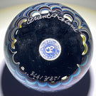 Orient & Flume 1978 Blue Iridescent Surface Decorated Torchwork Crown Style Paperweight