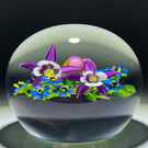 Ken Rosenfeld 2020 Flamework Columbine Wild Flower Bouquet on Clear