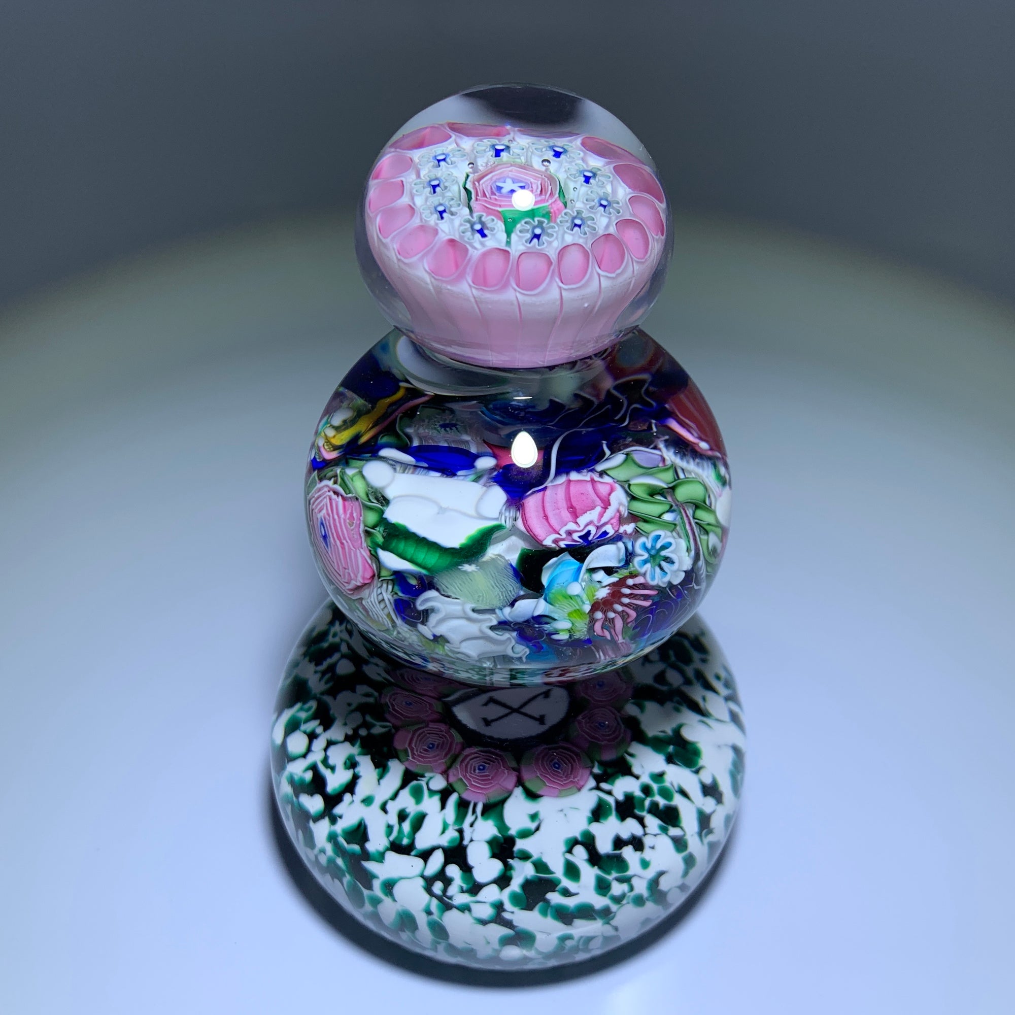 Damon MacNaught 2020 Triple Tiered with Scramble and Concentric Millefiori, Past Present & Future 10th Anniversary Edition