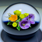 Ken Rosenfeld 2019 Flamework Morning Glory Bouquet on Black Ground