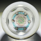 Antique Clichy Faceted Glass Art Paperweight with Open Concentric Millefiori