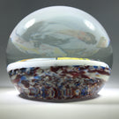 Vintage American Thomas Mosser Art Glass Paperweight Encased American Quilters Plaque