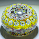 Vintage Murano Concentric Complex Millefiori on Colorful Spatter Ground