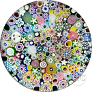 Magnum Damon MacNaught 2023 Glass Art Paperweight Closepack Complex Millefiori, Roses, Dogwood Blossoms, Hearts, Cherry Murrina, and More