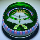 Perthshire Paperweights 1994 LE Millefiori "Christmas Bells" On Green Ground