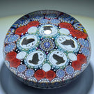 Michael Hunter 2021 Patterned Concentric Complex Millefiori with Panda Picture Murrine & Roses