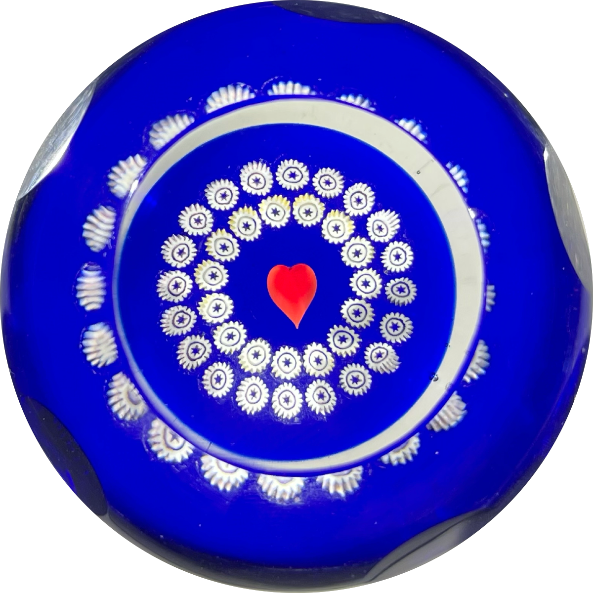 Caithness Scotland Flamework "Miniature Heart" with Millefiori Garland