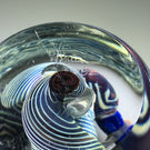 Signed Henry Summa Art Glass Paperweight Complex Modern Design