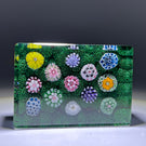 Tomasz Gondek 2020 Glass Art Paperweight Complex Millefiori Moss Ground Plaque