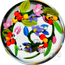 Colin Richardson 2022 Glass Art Paperweight Flamework Floral Bouquet "Nature Spirits"