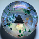 Isle of Wight Iridescent Abstract Surface Decorated Glass Art Paperweight