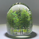 Large Alison Ruzsa 2021 Lovers In Redwood Forest Encapsulated Hand-Painted Enamels