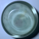 Early Chinese Art Glass Paperweight Hand Painted Black-Crested Bulbul Bird on White Ground