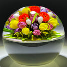 Cathy Richardson 2021 Flamework "Joy of Spring: Tulip Bouquet" on Opaque Ground 1 of 1
