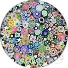 Magnum Damon MacNaught 2023 Glass Art Paperweight Closepack Complex Millefiori Roses, End-of-Day Canes & Dogwood Blossoms