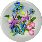 Ken Rosenfeld 2020 Flamework Columbine Wild Flower Bouquet on Clear