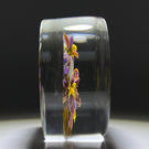 Cathy Richardson 2021 Engraved Queen of Sheba Orchids 1 of 1 Glass Art Paperweight