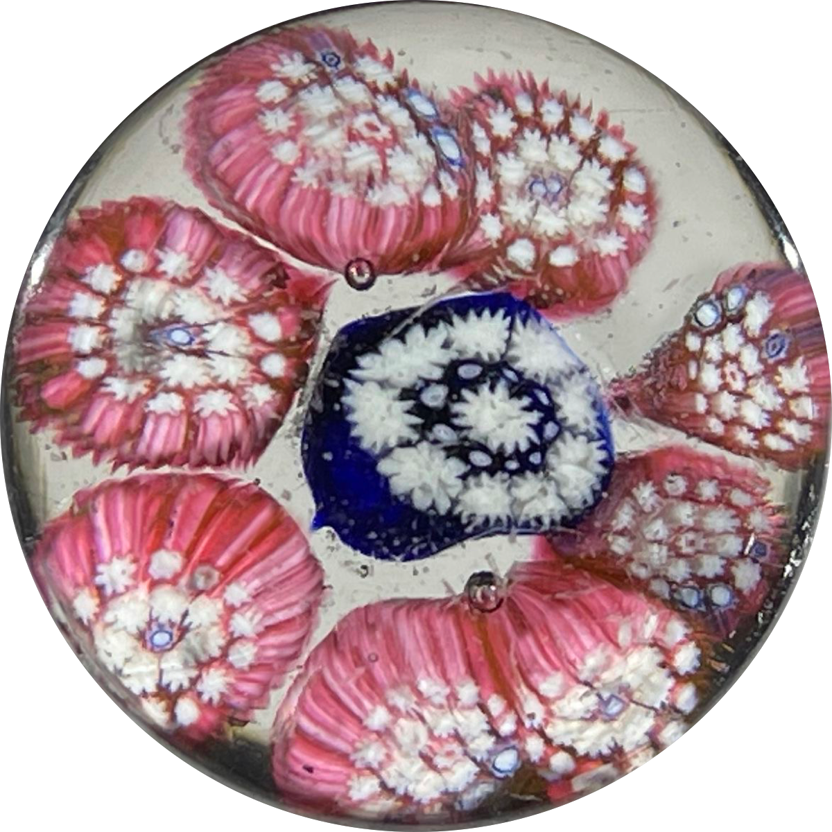 Antique Friedrich Egermann Miniature Complex Concentric Millefiori Glass Paperweight&nbsp;