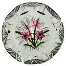 St Andrews John Deacons 1983 Flamwork Pink Flower Bouquet Faceted Glass Art Paperweight