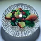 Antique New England Glass Co. NEGC Lampwork Fruit Basket Glass Paperweight