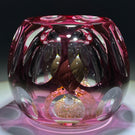 LE Perthshire Paperweights P1987 Hollow Blown Faceted Ruby Red Overlay with American Bald Eagle