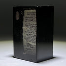 Mathieu Grodet 2021 Glass Art Murrine Paperweight Block Howard Zinn Quotation