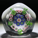Miniature Faceted Antique Clichy Open Concentric Complex Millefiori