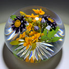 Gordon Smith 2020 Flamework Purple Daisy Wild Flower Bouquet Star Cut Base