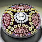 Baccarat 1978 LE Chien Noir Patterned Millefiori & Silhouette Murrine with Large Dog Gridel Cane