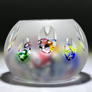 John Deacons 2017 Faceted Glass Art Paperweight Complex Millefiori End-of-Day Scramble