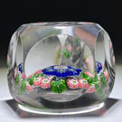 Miniature Faceted Antique Clichy Open Concentric Complex Millefiori