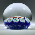 Vintage Murano Art Glass Paperweight Concentric Ruffled Millefiori