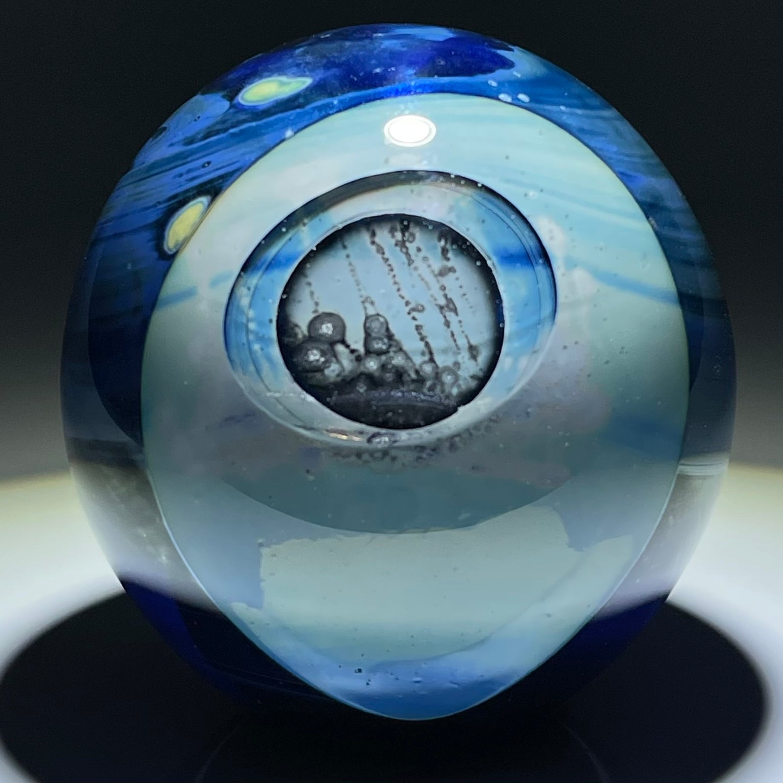 Signed Robert Eickholt 1992 Surface Decorated Abstract Iridescent Design