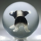 Vintage Charles Gibson Art Glass Marble Puppy Dog Sulphide