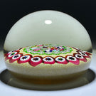 Paul Ysart Closepack Millefiori Motif with Garland on Opaque Beige Jasper Ground