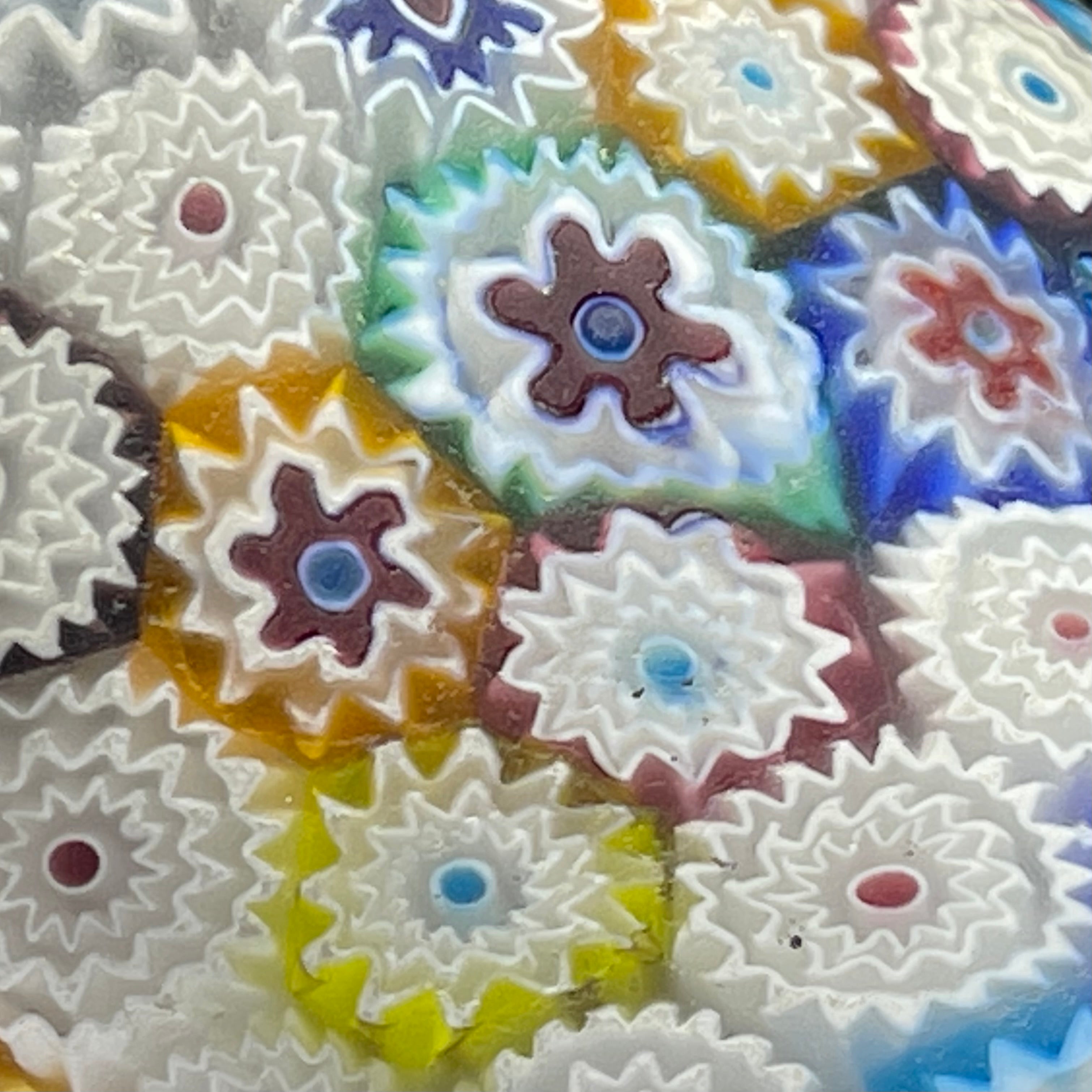 Vintage Murano Fratelli Toso Hollow Blown Millefiori Glass Art Paperwe