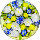 Cathy Richardson 2021 Flamework "Joy of Spring: Hyacinths & Yellow Tulips" on Opaque Ground 1 of 1