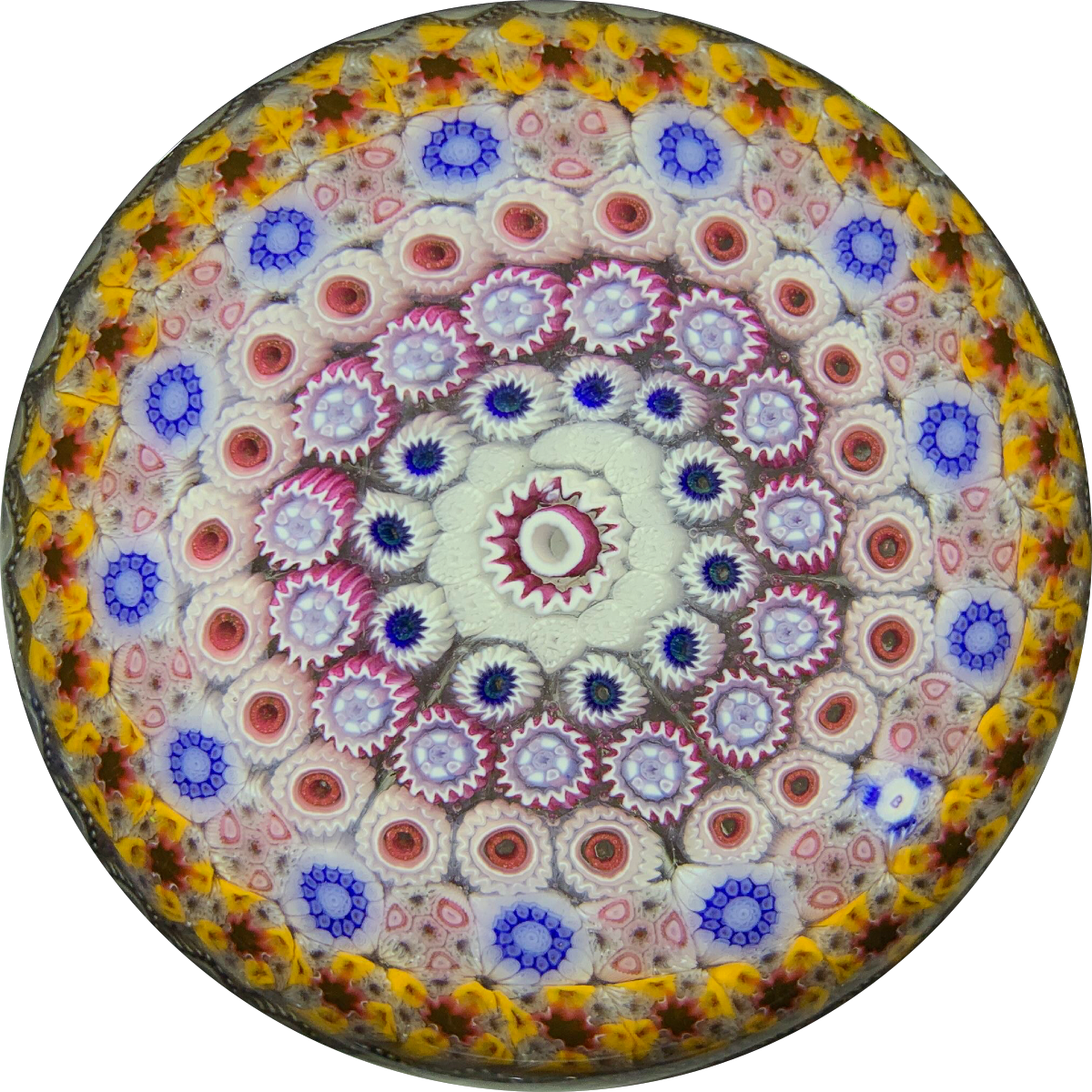 Jim Brown 2003 Complex Concentric Millefiori in Staves