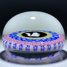 Baccarat Crystal 1972 LE Écureuil Blanc Gridel White Squirrel Murrine With 18 Concentric Silhouette Canes & Complex Millefiori on Upset White Muslin Lace