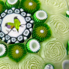Michael Hunter 2021 Miniature Complex Concentric Millefiori With Gouldian Finch Picture Murrine & Roses