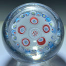 Miniature Antique Saint-Louis Concentric Complex Millefiori on Clear Ground