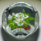 Paul Stankard 1979 Faceted Glass Art Paperweight Flamework Strawberry with Blossom